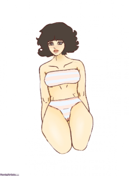 Short hair girl with undies