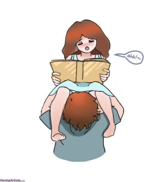 Cute girl reading