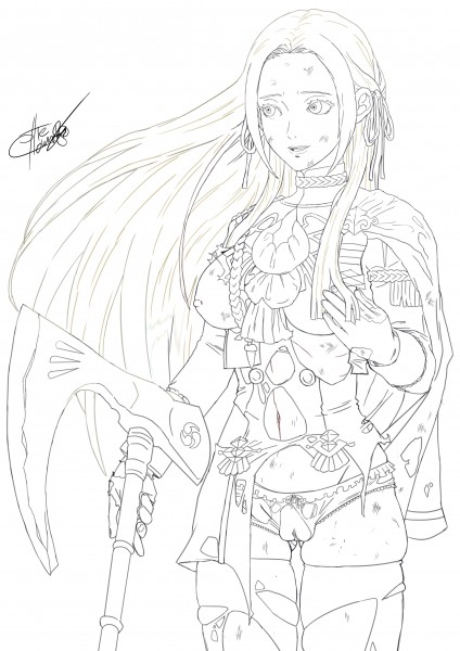 Edelgard After Battle - LineArt