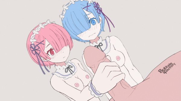 [ReZero] Rem and Ram Handjob